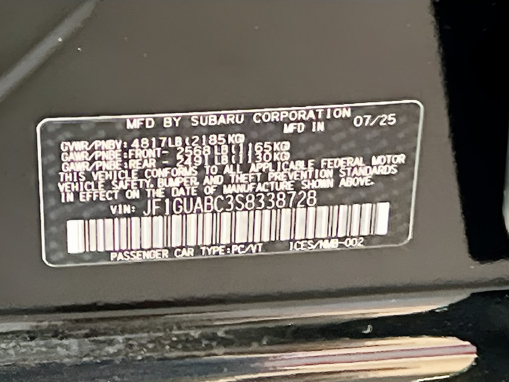 Used 2025 Crystal Black Silica Subaru Base image 29