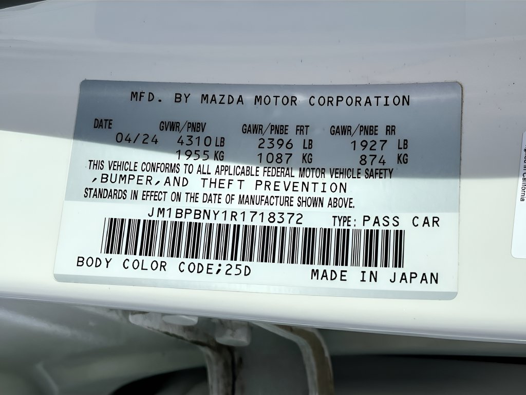 Used 2024 Snowflake White Pearl Mica Mazda 2.5 Turbo Premium Plus Package image 33